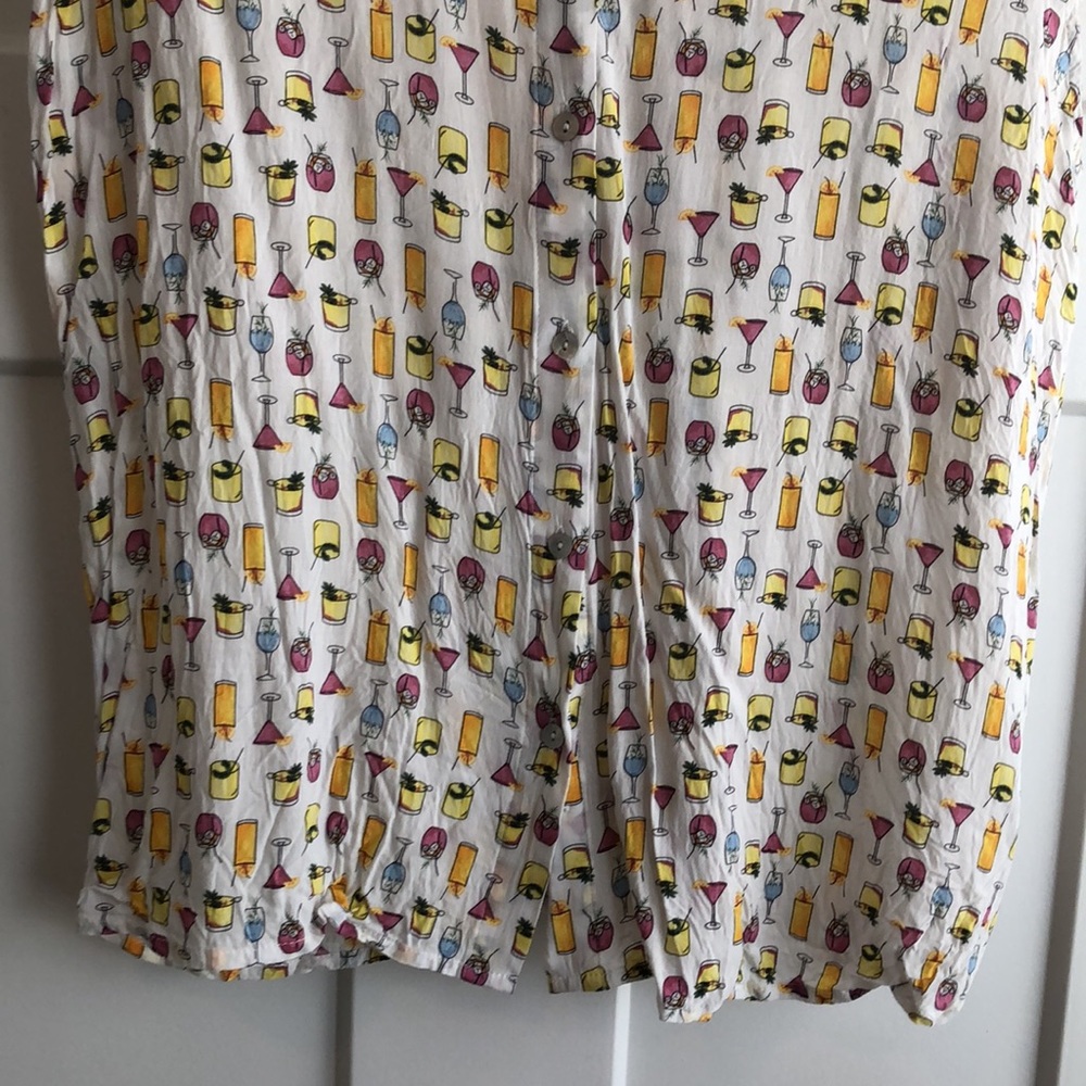 Cocktail Button Up Shirt. Size L - Picture 3 of 4